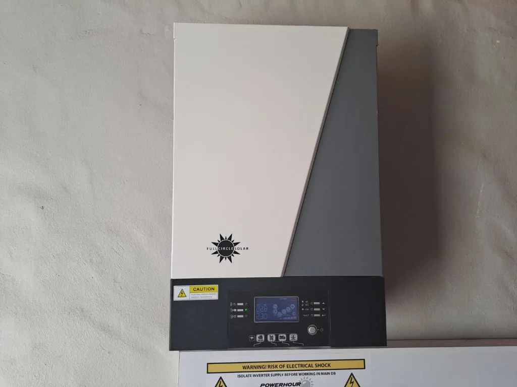 Solar inverter equipment installed on interior wall of property